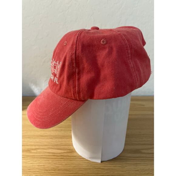 STAY SALTY VERO BEACH FL Coral Distressed, 6-panel dad style baseball cap hat - Picture 2 of 7